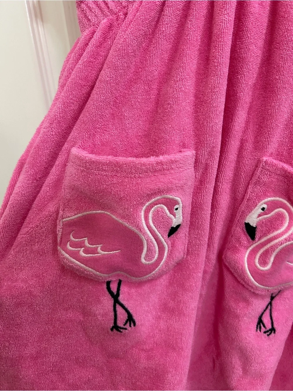 Gymboree Flamingo Hooded Terry Cloth Cover-Up Dress Size 5T EUC